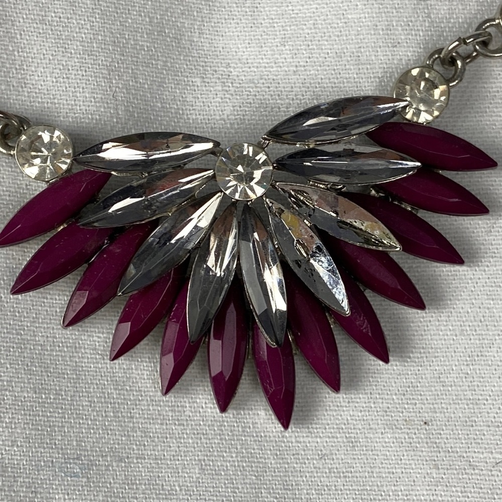 Marquise-cut Rhinestone statement necklace starburst - Picture 2 of 16